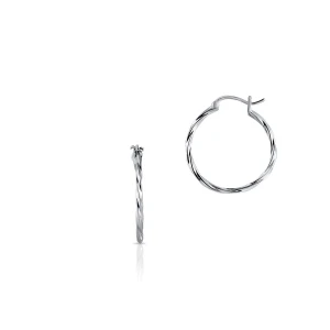 W.KRUK Kolczyki srebrne plecione koła