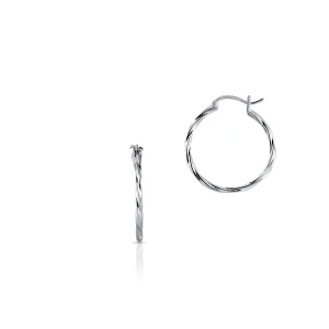 W.KRUK Kolczyki srebrne plecione koła