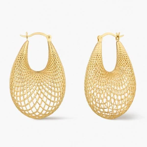 W.KRUK Kolczyki srebrne pozłacane