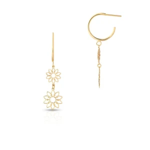 W.KRUK Kolczyki srebrne pozłacane