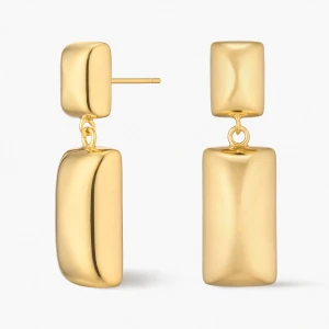 W.KRUK Kolczyki srebrne pozłacane