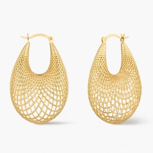 W.KRUK Kolczyki srebrne pozłacane