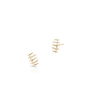 W.KRUK Kolczyki srebrne pozłacane