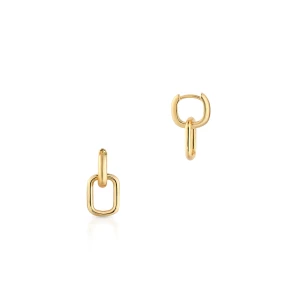 W.KRUK Kolczyki srebrne pozłacane