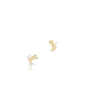 W.KRUK Kolczyki srebrne koty