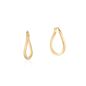 W.KRUK Kolczyki srebrne pozłacane krople