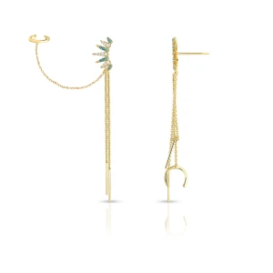 W.KRUK Kolczyki srebrne pozłacane Laguna