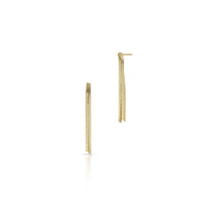 W.KRUK Kolczyki srebrne pozłacane wstążki