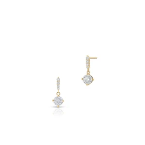 W.KRUK - Kolczyki srebrne pozłacane z cyrkoniami