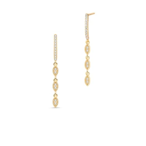 W.KRUK Kolczyki srebrne pozłacane z cyrkoniami