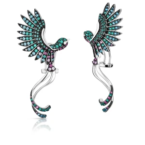 W.KRUK - Kolczyki srebrne Preludium Paradise Birds