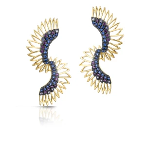 W.KRUK Kolczyki srebrne Preludium Paradise Birds