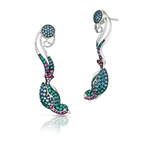 W.KRUK Kolczyki srebrne Preludium Paradise Birds