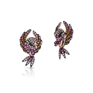 Zdjęcie produktu W.KRUK Kolczyki srebrne Preludium Paradise Birds