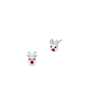 W.KRUK Kolczyki srebrne reniferki