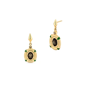 W.KRUK Kolczyki srebrne Retro