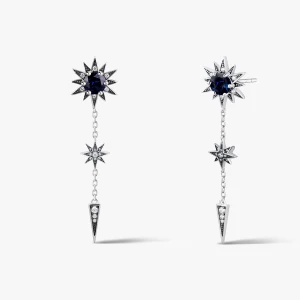 W.KRUK - Kolczyki srebrne Royal Star