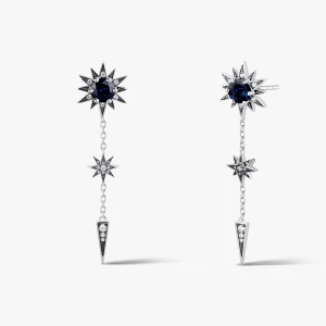 W.KRUK Kolczyki srebrne Royal Star