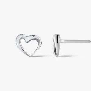 W.KRUK Kolczyki srebrne serca