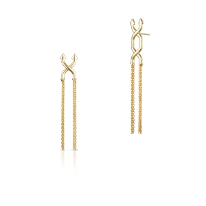 W.KRUK Kolczyki srebrne Shuffle Longplay