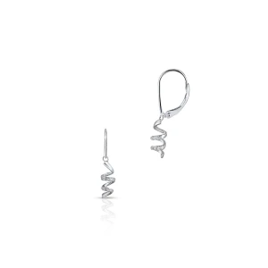 W.KRUK Kolczyki srebrne spirale z cyrkoniami