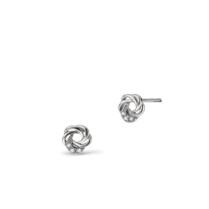 W.KRUK Kolczyki srebrne supełki