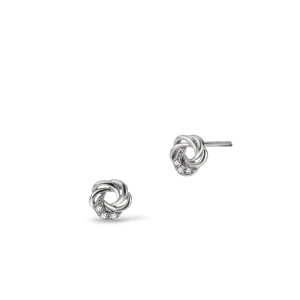 W.KRUK Kolczyki srebrne supełki