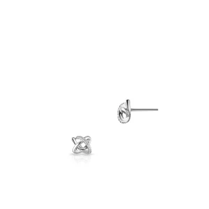 W.KRUK - Kolczyki srebrne supełki z cyrkoniami