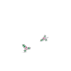 W.KRUK - Kolczyki srebrne świąteczna gałązka