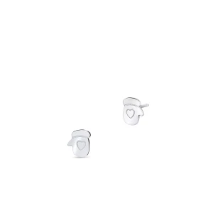 W.KRUK - Kolczyki srebrne świąteczne rękawice