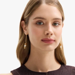 W.KRUK - Kolczyki srebrne z bursztynami