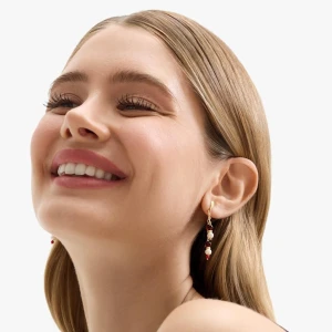 W.KRUK - Kolczyki srebrne z bursztynami