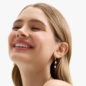 W.KRUK Kolczyki srebrne z bursztynami