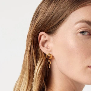 W.KRUK Kolczyki srebrne z bursztynem Miodowa