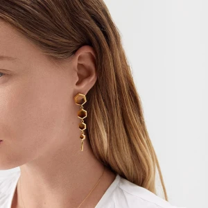 W.KRUK Kolczyki srebrne z bursztynem Miodowa