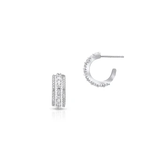 W.KRUK Kolczyki srebrne z cyrkoniami