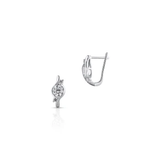 W.KRUK Kolczyki srebrne z cyrkoniami