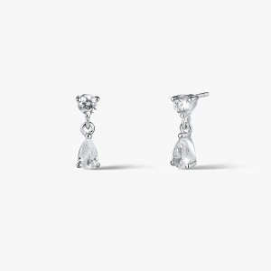 W.KRUK Kolczyki srebrne z cyrkoniami