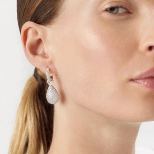 W.KRUK Kolczyki srebrne z cyrkoniami Emblems