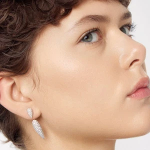 W.KRUK Kolczyki srebrne z cyrkoniami Emblems