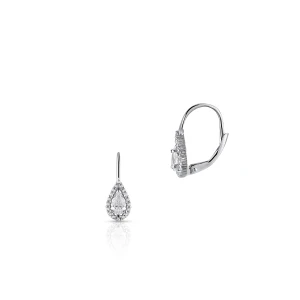 W.KRUK Kolczyki srebrne z cyrkoniami retro