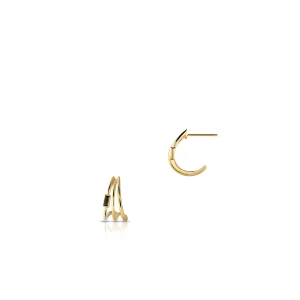 W.KRUK Kolczyki srebrne z czarną cyrkonią