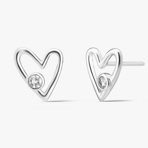 W.KRUK Kolczyki srebrne z diamentami laboratoryjnymi Czułość