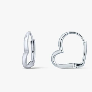 W.KRUK Kolczyki srebrne z motywem serca