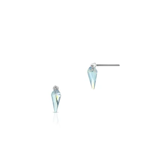 W.KRUK Kolczyki srebrne z niebieskimi cyrkoniami