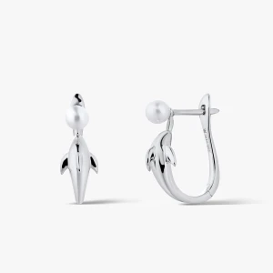 W.KRUK - Kolczyki srebrne z perłą