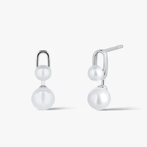 W.KRUK - Kolczyki srebrne z perłami