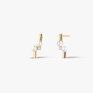 W.KRUK Kolczyki srebrne z perłami