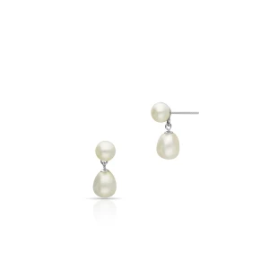 W.KRUK Kolczyki srebrne z perłami