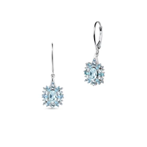 W.KRUK - Kolczyki srebrne z topazami Szekspirowska